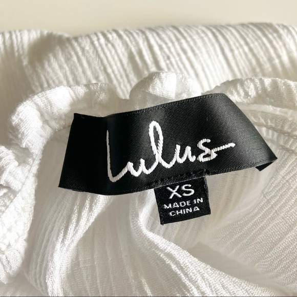 Lulus Boho Tassel Tie Front Peasant Blouse Size XS - Picture 12 of 16